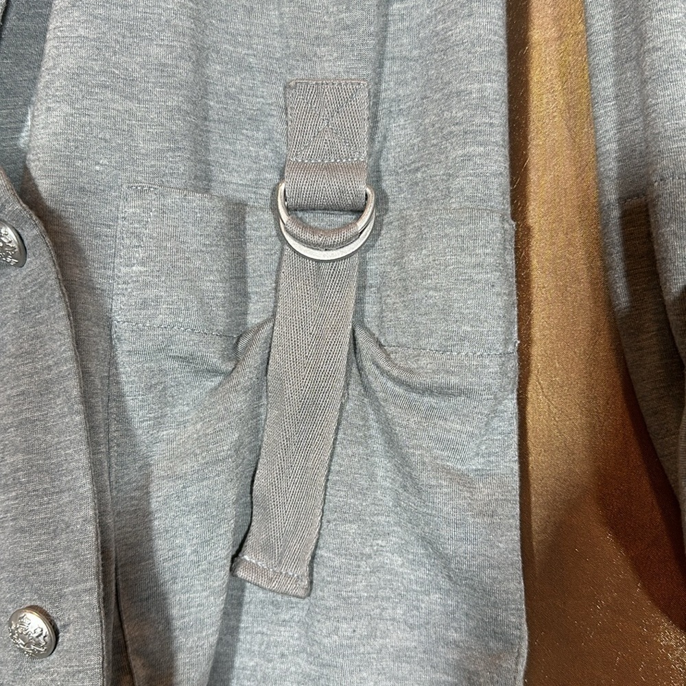 Banana Republic Grey Lightweight Jacket Pockets Casual - Picture 3 of 7